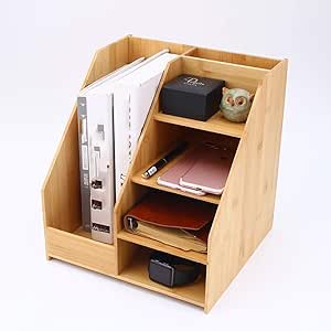 KOIUJ Archivo Clasificador de Escritorio del sostenedor del Estante de