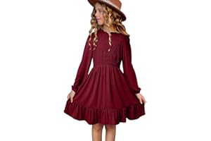 blibean Tween Girls One-Shoulder Dresses Size 6-15 Years Old