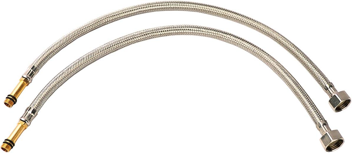 Yingqible Pack of 2 Monobloc Mixer Tap Connector M10 x 500mm 1/2 BSP