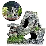 Techinal Mountain View Aquarium Rock Cave Tree Bridge Fish Tank Ornament Rockery Decor