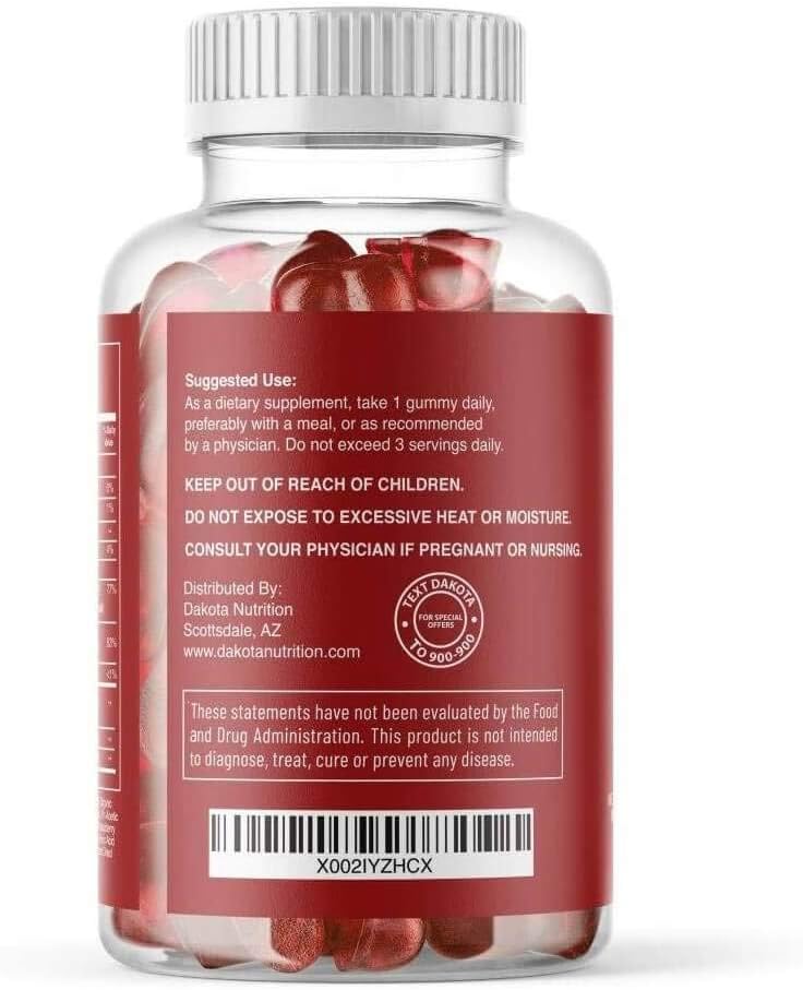 Apple Cider Vinegar Gummies with The Mother for Immune System Vitamin B12, B9, Pomegranate - Gummy Alternative to Apple Cider Vinegar Capsules, Pills, ACV Tablets - 120 Gummy Bears (2 Pack): Health & Personal Care