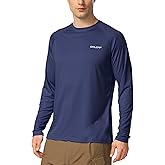 baleaf Men's Sun Protection Shirts UV SPF UPF 50+ Long Sleeve Rash Guard Fishing Running Quick Dry Lightweight