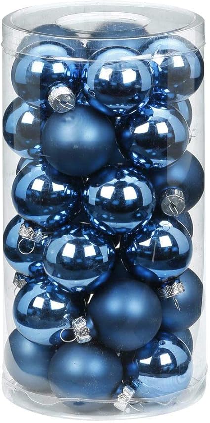 MAGIC Weihnachtskugeln Glas 4cm, 30 Stück Christbaumkugeln Deko