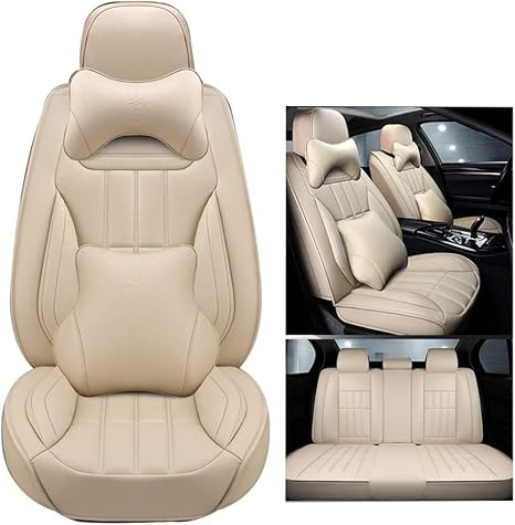 Amazon Algwxq チャイルドシートカバー クッション 5席 Suv 対応エアバッグ 枕付き 収納バッグ 調整可能 耐摩耗性 防水 6色 Color Beige Size B 座椅子 オンライン通販