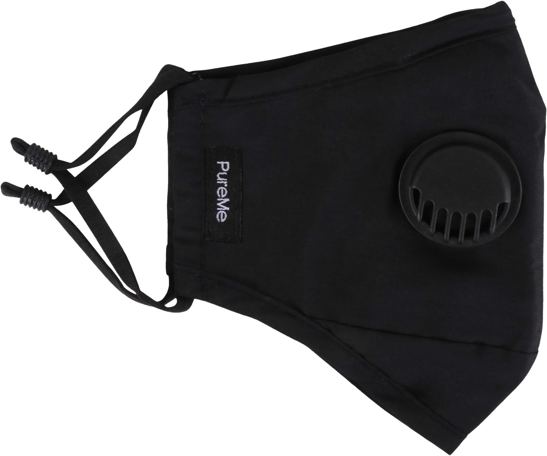 PureMe Reusable and Washable N95 Anti Pollution Dust and PM2.5 Bike Mask with 4 Activated Carbon Filters (Black)