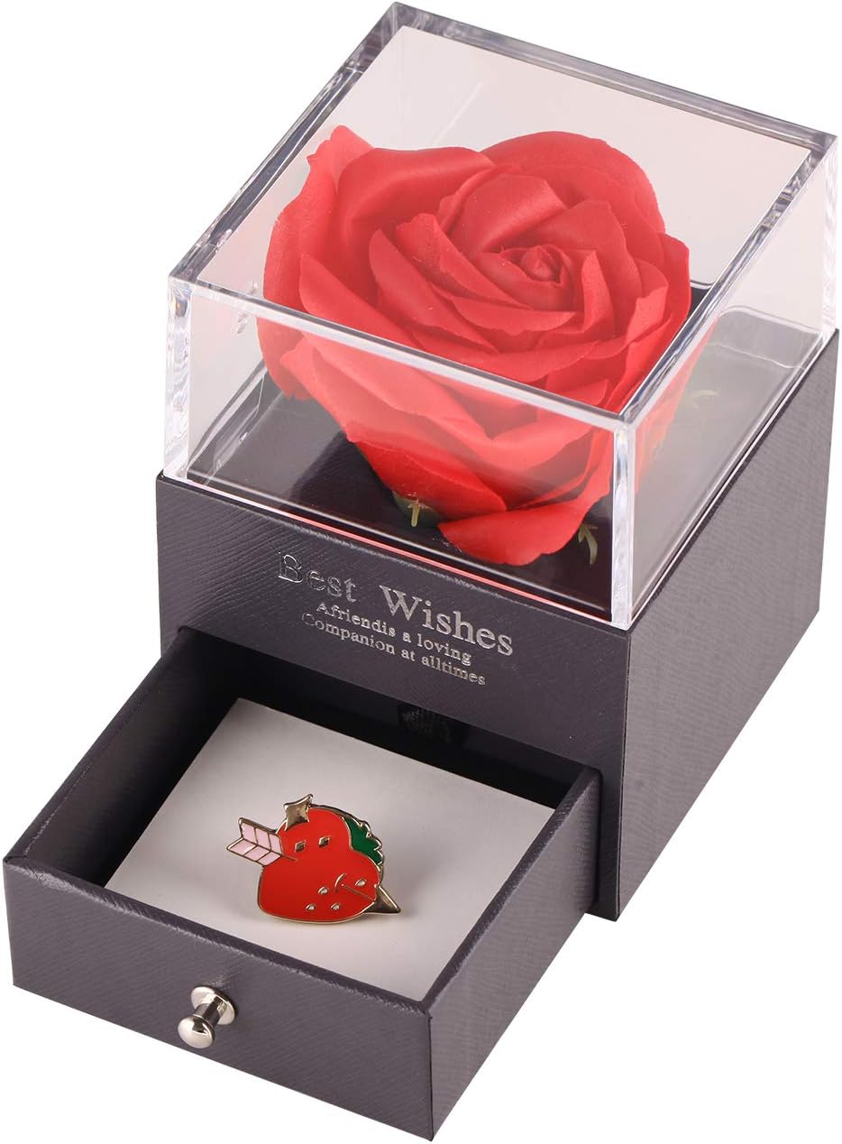 Jimdella Artificial Rose Gift for Girlfriend Wife Birthday Valentine's Day Anniversary Mother's Day