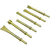 Astro Tools 401K6 6-Piece Heavy Duty THOR Air Hammer, Chisel &amp; Cutter Bit Set .401 Shank