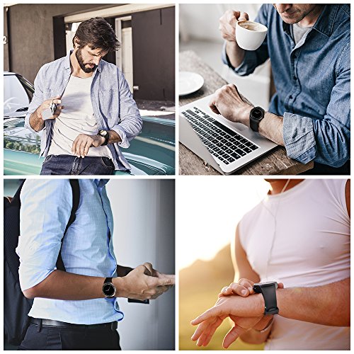 Evershop Smart Watch 1.5 inch IPS Touch Screen with SIM Card TF Card Slot - Smart Watches Smartwatch Phone with Sleep Monitor Heart Rate Monitor and Pedometer for iOS Android (Black)