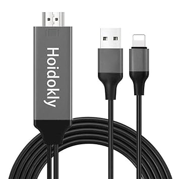 Hoidokly - Cable Lightning a HDMI (6,6 pies, conector y ...