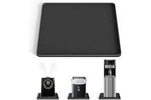 BELOCHU Water Cooler Mat 19.7x19.7 Inch - Soft Silicone Mat with Raised Edges, Waterproof Silicone Tray to Prevent Leak & Flo