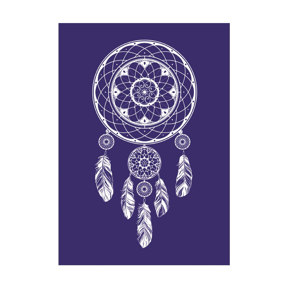 Rayher 45091000, Adhesive Silkscreen, Reusable Silk Screen Stencil, Dreamcatcher Design, 210x297mm