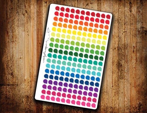 Teardrop Planner Sticker Stitched Teardrop Tear Drop Rainbow Reminder Die Cut Removable and Repositionable Vinyl Stickers For A5 Planners Filofax Kikki K and More