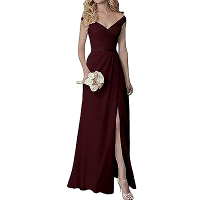 yilis bridesmaid dresses Julianna Modest V Neck Long Sleeves Ruffles Chiffon Bridesmaid Dresses, Emerald Green main image 0