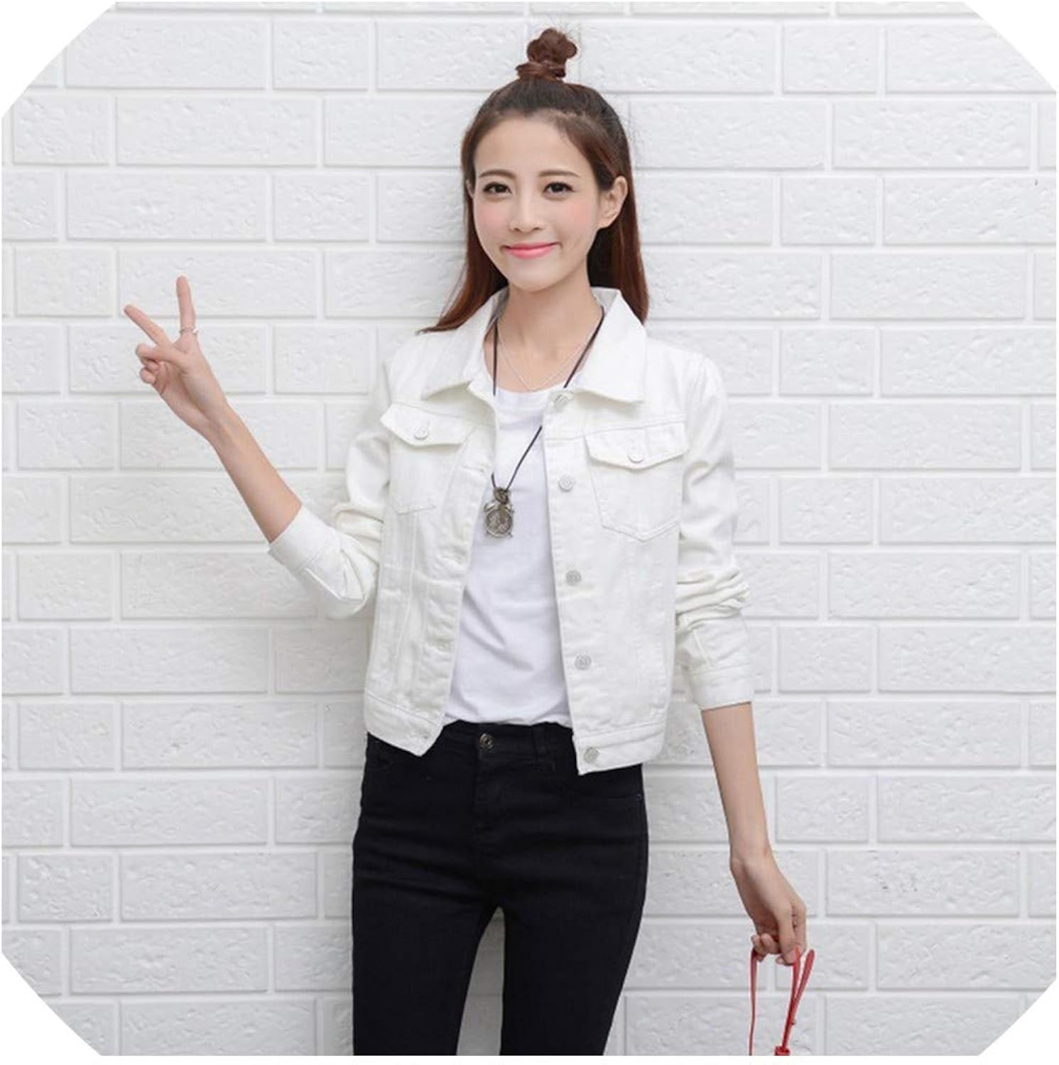 light blue short denim jacket