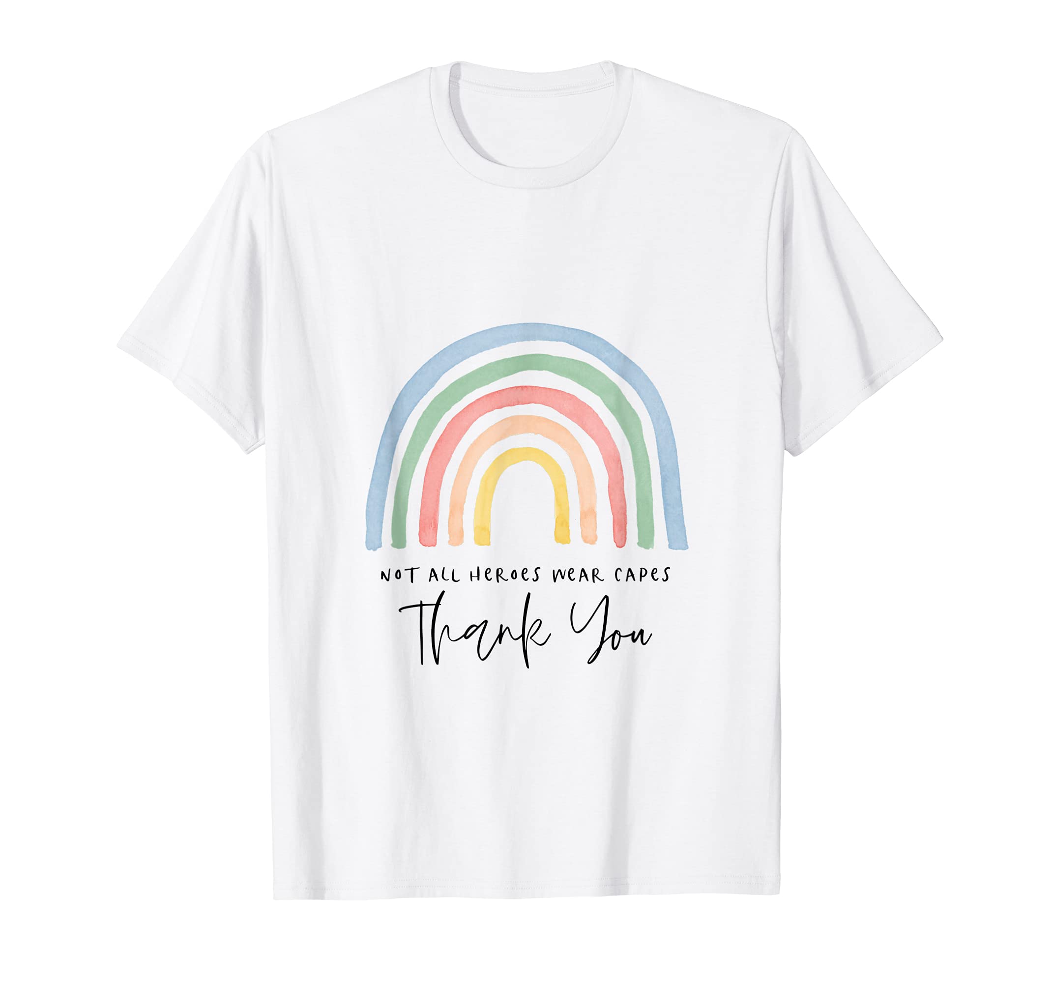 Modern cute kindness thank you watercolor rainbow teacher T-Shirt
