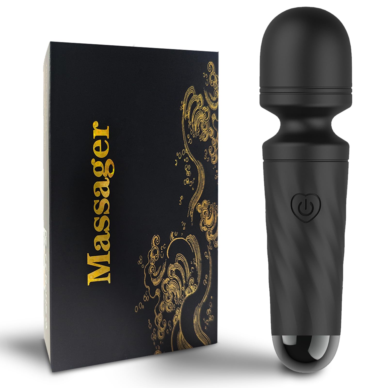 Photo 1 of Gsttoomeep Rechargeable Mini Personal Massager with 10 Quiet Vibration Modes Cordless Handheld Massager for Neck Shoulder Back Body?Black?