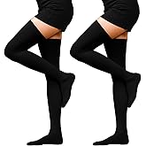 20-30mmHg Compression Stockings for Women & Men, WINGEDSOUL Thigh High Closed Toe Compression Socks for Women, Graduated Support Compression Stockings for Edema