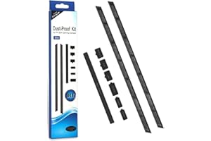 KLSYCHRY Dust Proof Kit for PS4 Slim Cover Case Mesh Filter Jack Stopper Pack Kits for Sony PlayStation 4 Slim Console