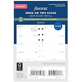 Filofax Pocket Week on two pages English recycled paper 2027 diary 27-68221R