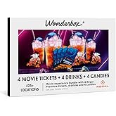 Wonderbox Regal Movie Gift Box Bundle, 4 Tickets, 4 drinks and 4 candies, Movie Night Experience for 4, Valid at 425 Locations