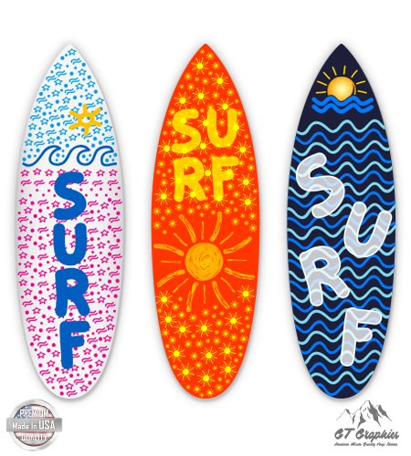 GT Graphics Surfboards Set of 3-10