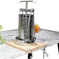 SQUEEZE master Fruit Wine Tincture Herb Cheese Manual Tabletop Press making Apple Cider-1.32Gallon/ 5 Litre- all-in-one…