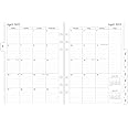 newestor 2025-2026 Monthly Planner Refills for A5 6-Ring Binder, Two Pages Per Month, Apr 2025 to Dec 2026, A5 Size, 6-Hole Punched
