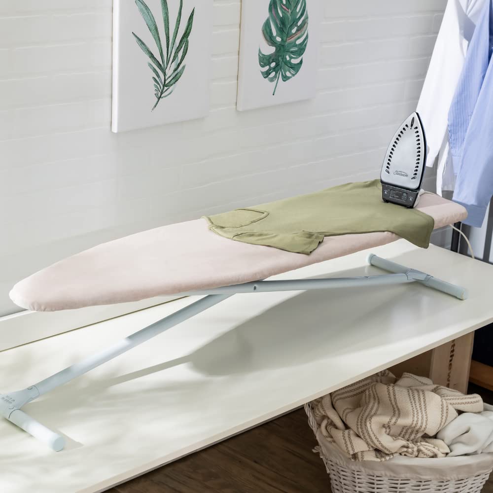 Full Size Ironing Board with Cover & Pad – Made in USA by Seymour Home Products Adjustable Steel T-Legs, 35