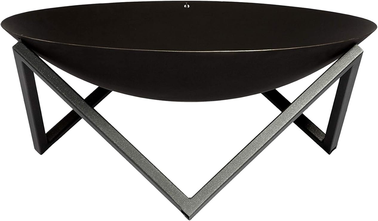 Living Time Feuerschale O 80 Cm Feuerstelle Hochwertiger Hitzebestandiger Stahl Schwarz Amazon De Garten