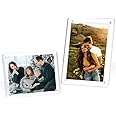 ECOSEAO 6x8 Minimalist Picture Frame Acrylic Glass Photo Frame with Desktop Display Horizontally or Vertically