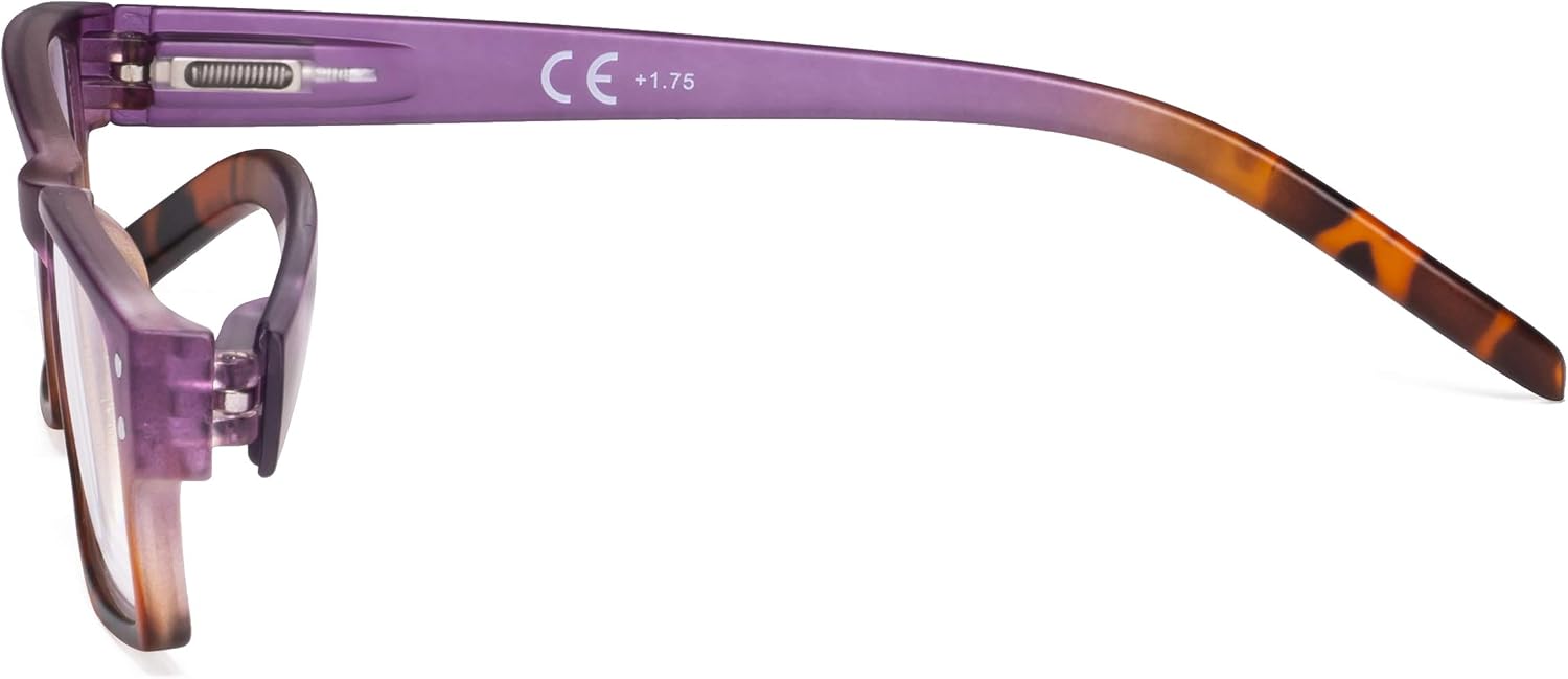 CessBlu Ladies Variety Colors Reading Glasses 4 Pack with Spring Hinge for Women Reading +1.0, 4pc-mix - Image 4