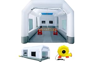 GORILLASPRO Portable Inflatable Paint Booth 16.5x10x8Ft,Inflatable Spray Booth with 550W Blower,Upgrade Air Filter System Environment Friendly,More Durable Portable Spray Painting Tent