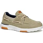 OrthoComfoot Men's Orthopedic Slip-On Loafers Walking Shoes: Casual Canvas Plantar Fasciitis Loafers with Arch Support, Comfortable Orthotic Shoes for Foot and Heel Pain Relief