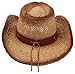 Enimay Western Outback Cowboy Hat Men's Women's Style Straw Felt Canvas Jewel Brown One Size