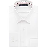 Tommy Hilfiger Men's Regular Fit Non Iron Solid Dress Shirt - Amazon Exclusive