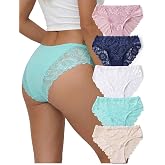everyjoys Sexy Underwear Lace Panties for Women Bikini Underwear Hipster Underpants Lace Soft Breathe Briefs Multipack 5-Pack