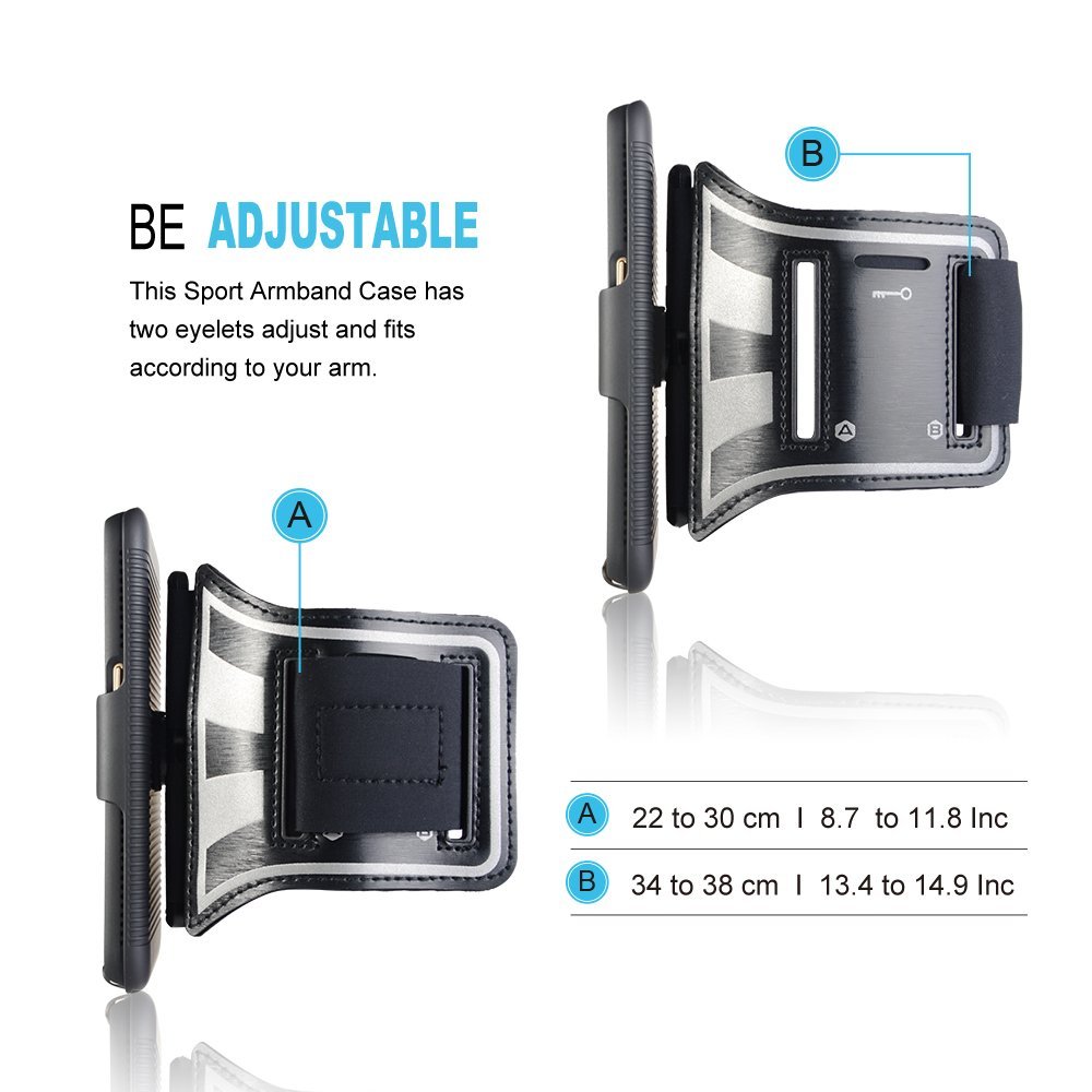 Samsung Galaxy S7 Edge Armband, Egrace Sports Armband With Holster Case For Workouts Exercise (S7edge)