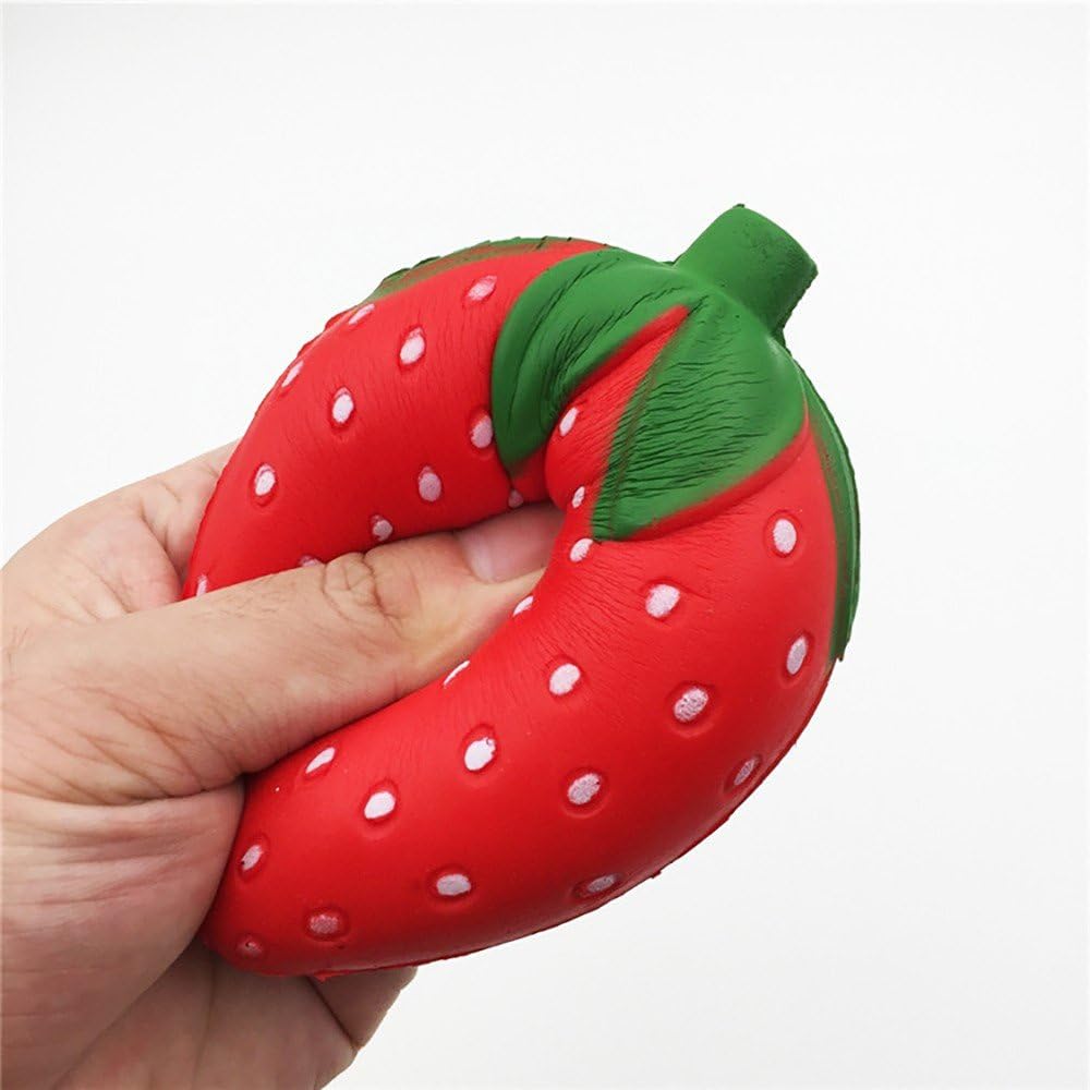Joykith Push Bubble Sensory Fidget Toy,Autism Special Needs Stress Reliever Silicone Stress Reliever Toy,Squeeze Sensory Toy for Kids and Adults or Stress Relief (Strawberry)