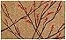 Entryways Winter Berries Handmade, Hand-Stenciled, All-Natural Coconut Fiber Coir Doormat, 18” X 30” X .75”