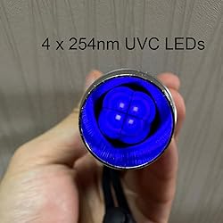 WONDSUNSON Shortwave 254nm UVC LED Flashlight, SW