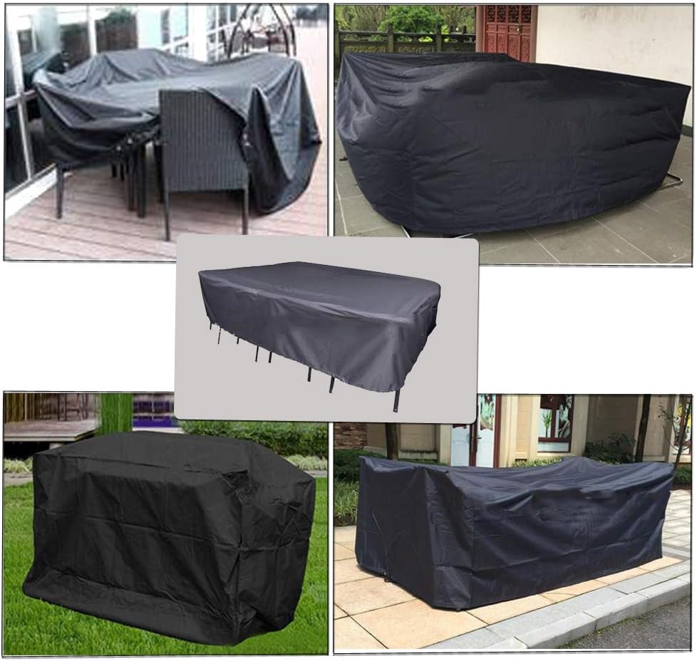 Oslimea Patio Furniture Cover Super Large Outdoor Sectional Furniture Set Cover, Table Chair Sofa Covers, Waterproof Dust Proof Anti UV/Wind Protective Cover (124"x63"x29"Furniture Set Cover): Furniture & Decor