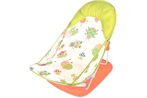 LUCAKUINS Foldable Baby Bather with Adjustable 3 Reclining Positions Bath Support for Use in The Sink or Bathtub Baby Bather for Newborn Infant Babies 0-12 Months (Green)