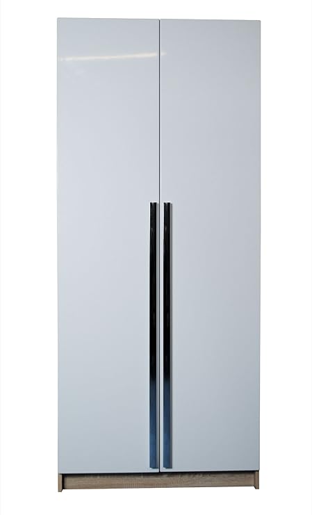 Las Vegas 2 Door Wardrobe In Luxurious White Oak High Gloss