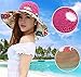 Bhbuy Women Girls Summer Sun Beach Hat Large Brim Hand Woven Straw Hat (Beige)