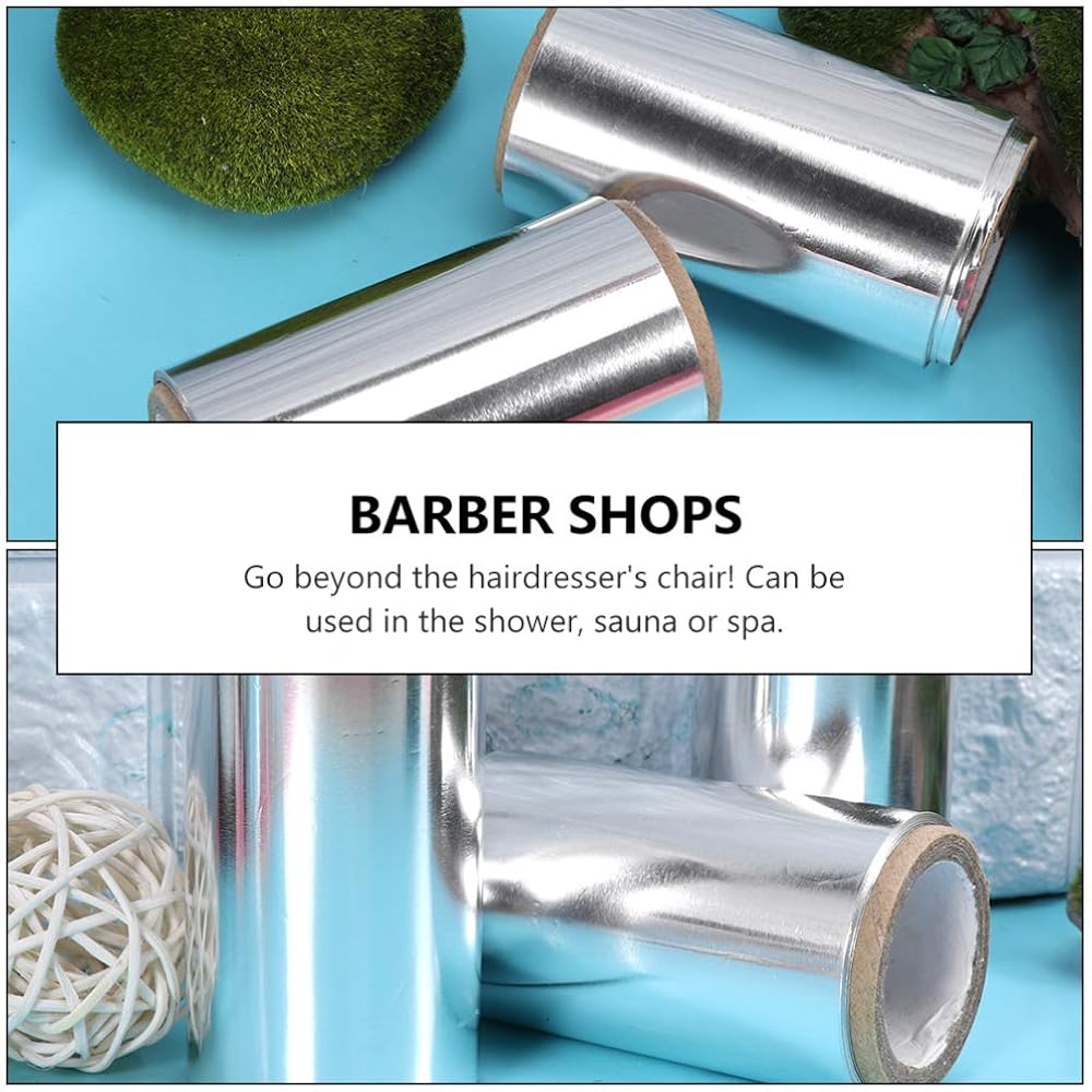 2 Rolls Aluminum Foil for Hair Perm Hair Styling Coloring Silver Roll