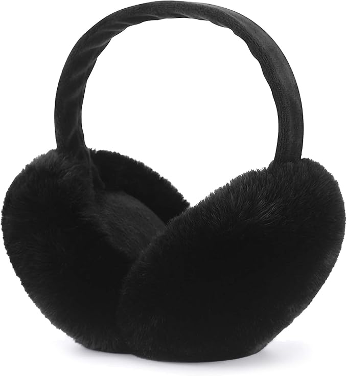 Winter Faux Fur Ear Warmers Cute Warm Foldable Outdoor Earmuffs For