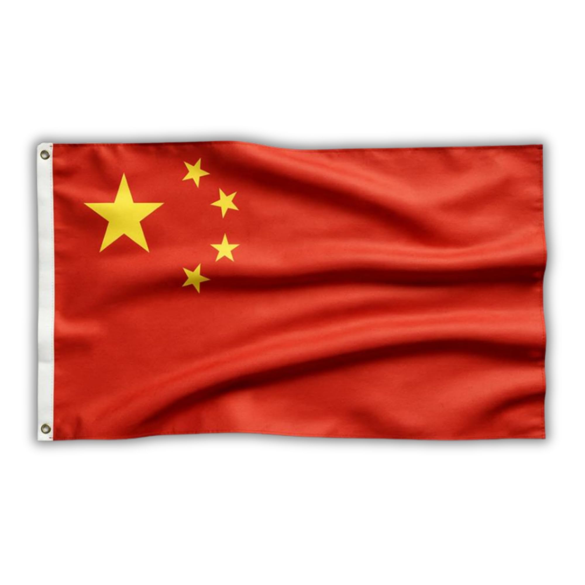 China Flag 5ft x 3ft with Brass Eyelets – Polyester Chinese Flag Banner for National Celebrations, Cultural Events, Home & Garden Display