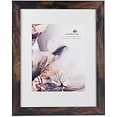Scholartree brown 11x14 Picture Frame,Display 11x14 without Mat or 8x10 with Mat，Wall Gallery Photo Frames