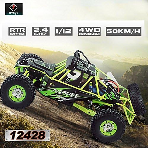 MELIVO 12428 2.4G 1/12 4WD Crawler RC Car With LED Light Green