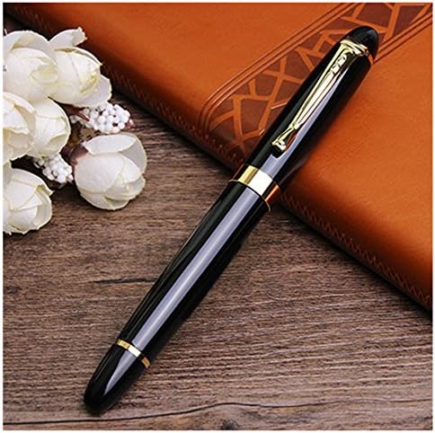 Fountain Pen Set with Case, Nework Fine Nib Black Calligraphy Signature Pen for Business Work Home Class with Ink Refill Converter